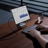 Volframa zelta USB -C kabeļa kabelis - USB -C 100W 1M - Navy Blue