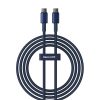 Volframa zelta USB -C kabeļa kabelis - USB -C 100W 2M - Navy Blue