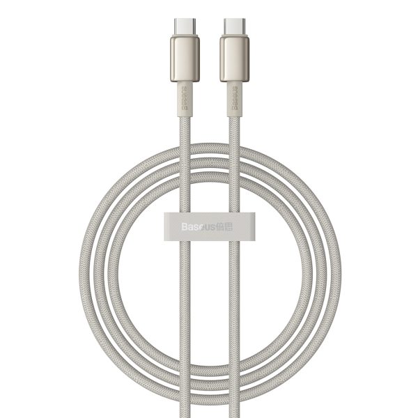 Volframa zelta USB -C kabeļa kabelis - USB -C 100W 1M - zelts