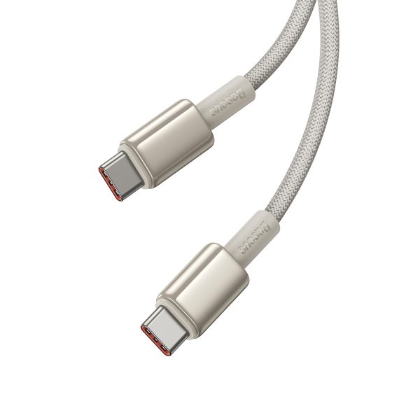 Volframa zelta USB -C kabeļa kabelis - USB -C 100W 1M - zelts
