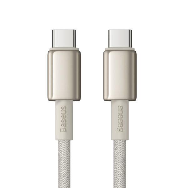 Volframa zelta USB -C kabeļa kabelis - USB -C 100W 1M - zelts