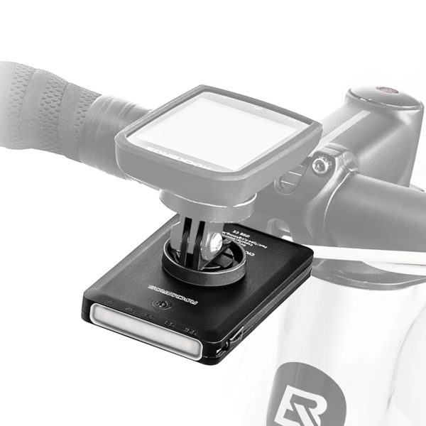 2in1 priekšējais velosipēdu lampa 150lm zem skaitītāja ar PowerBank 5000mah IPX6 - melns