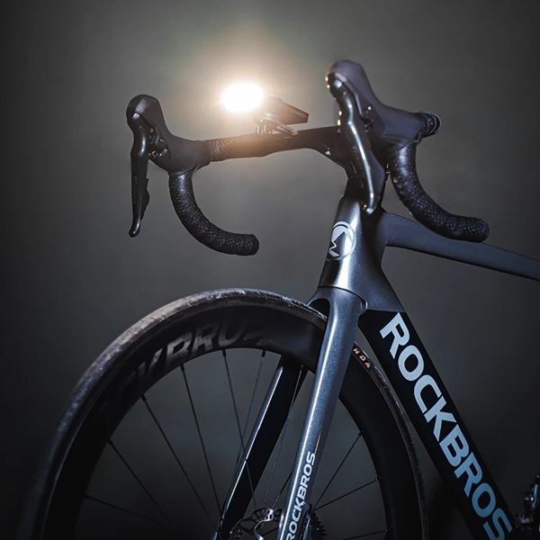 2in1 priekšējais velosipēdu lampa 150lm zem skaitītāja ar PowerBank 5000mah IPX6 - melns