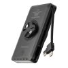 2in1 priekšējais velosipēdu lampa 150lm zem skaitītāja ar PowerBank 5000mah IPX6 - melns