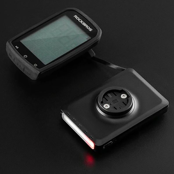2in1 priekšējais velosipēdu lampa 150lm zem skaitītāja ar PowerBank 5000mah IPX6 - melns