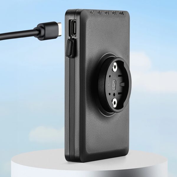 2in1 priekšējais velosipēdu lampa 150lm zem skaitītāja ar PowerBank 5000mah IPX6 - melns