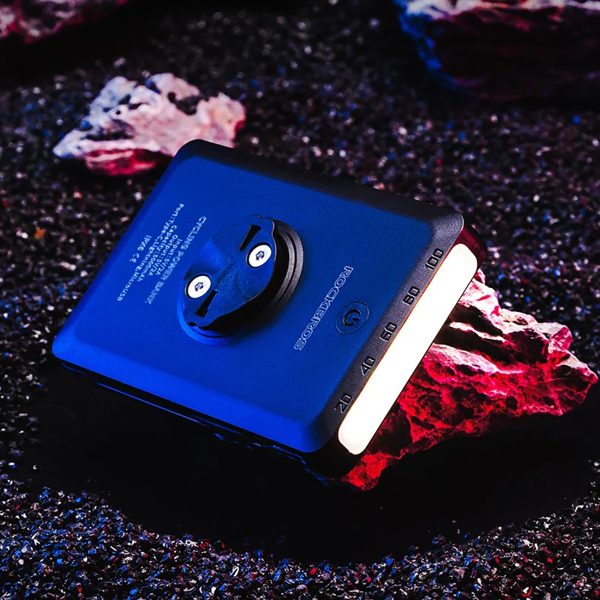 2in1 priekšējais velosipēdu lampa 150lm zem skaitītāja ar PowerBank 5000mah IPX6 - melns