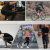 Garās bikses ar velosipēdu biksēm ar XL ieliktni - melnu