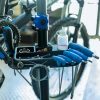Daudzfunkcionālu servisa stenda turētājs grīdas velosipēdiem - melni