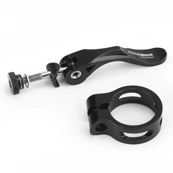 Velosipēdu skavas skava sēdekļa stabiņam 27.2 un 28,6 mm zem segliem ar ātru -RACK - melnu