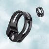 Velosipēdu skavas skava sēdekļa stabam 27.2 un 28,6 mm zem skrūvju seglu - melna