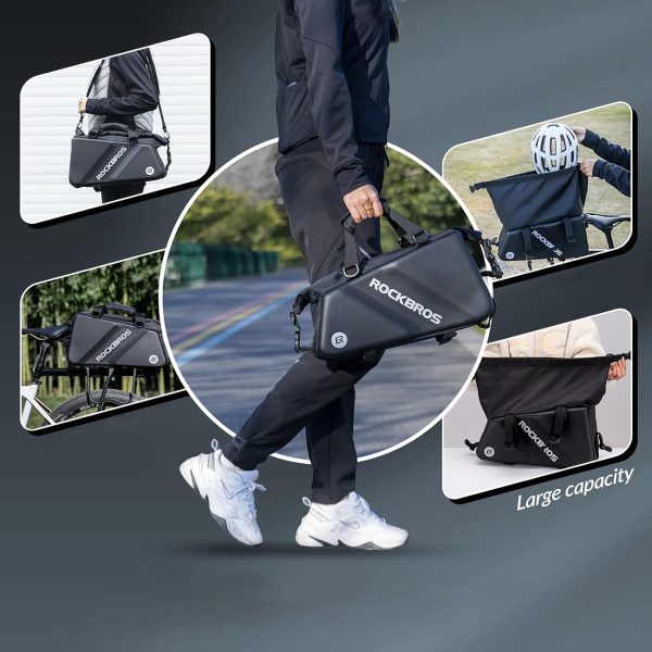 Sporta un velosipēdu soma, kas piestiprināta pie stumbra 11.6L - melna