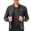 Garās slīpa riteņbraukšana t -krekls, rudens/ziema m silts -Sleeve -melns