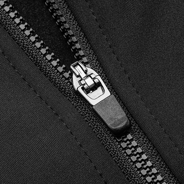 Garās slīpa riteņbraukšana t -krekls, rudens/ziema m silts -Sleeve -melns
