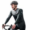 Garās slīpa riteņbraukšana t -krekls Pavasaris/Vasara XL -melns