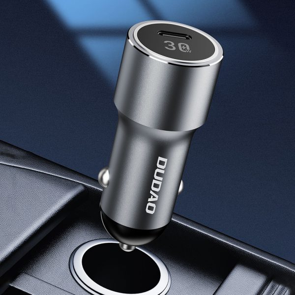 USB -C 30W PD automašīnas lādētājs - sudrabs