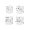 Universālais lādētāja ceļojuma adapteris ES / UK / AUS / US / JP 3X USB-C 2X USB-A-WHITE