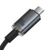 Kabeļa kabeļa kristāls spīd USB -C - USB -C USB3.2 100W 20Gbps 1,5m - melns