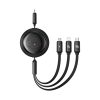 3in1 universāli izstrādāts USB -C - zibens / USB -C / Micro USB 100W 1