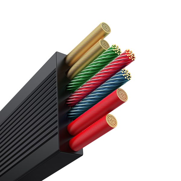 3in1 universāli izstrādāts USB -C - zibens / USB -C / Micro USB 100W 1,1m - melns