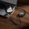 3in1 universāli izstrādāts USB -C - zibens / USB -C / Micro USB 100W 1,1m - melns