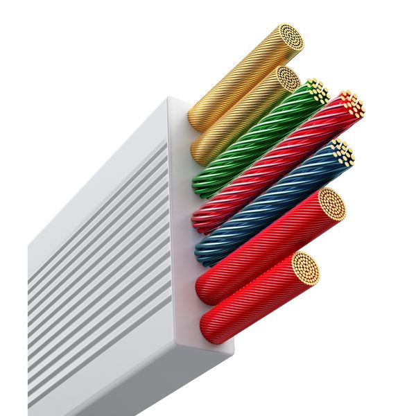 3in1 universāli izstrādāts USB -C - Lightning / USB -C / Micro USB 100W 1,1m - balts