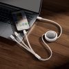 3in1 universāli izstrādāts USB -C - Lightning / USB -C / Micro USB 100W 1,1m - balts
