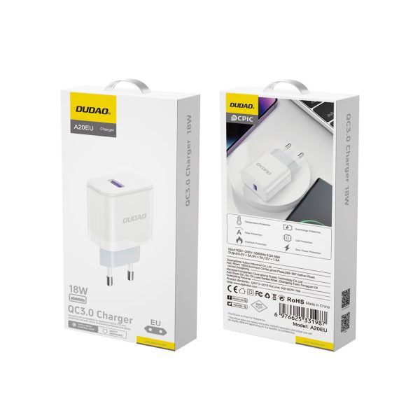 Tīkla lādētājs USB -A 18W - balts