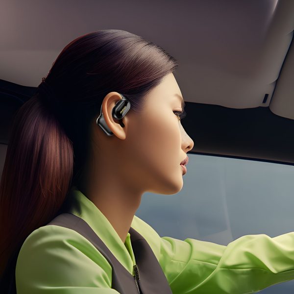 Biznesa austiņas ir U4A ar mikrofonu Bluetooth 5.3 IPX5 sarunām - melna
