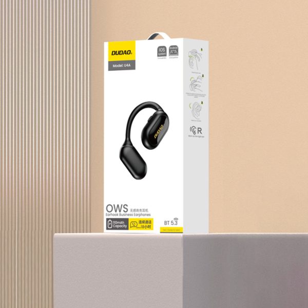 Biznesa austiņas ir U4A ar mikrofonu Bluetooth 5.3 IPX5 sarunām - melna