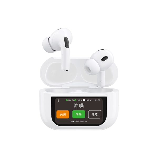 U19 austiņas TWS bezvadu Bluetooth 5.3 ar LED displeju - balts