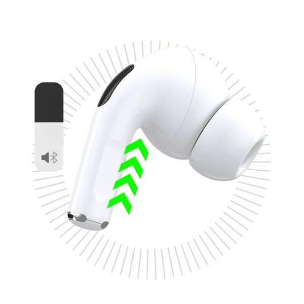 U19 austiņas TWS bezvadu Bluetooth 5.3 ar LED displeju - balts