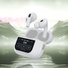 U19 austiņas TWS bezvadu Bluetooth 5.3 ar LED displeju - balts