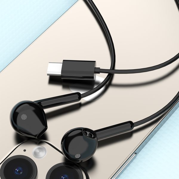 X3C vadu austiņas ar mikrofonu un USB -C 1,2M pilots - melns