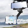 Rokturis automašīnai automašīnas spoguļa aizmugurē 18cm - melns