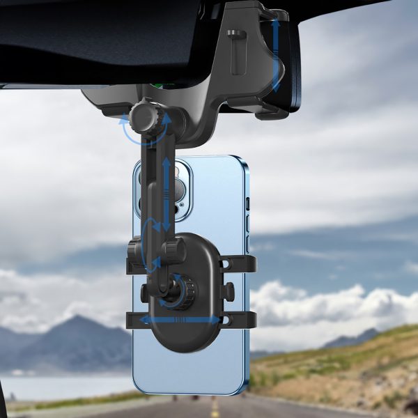 Rokturis automašīnai automašīnas spoguļa aizmugurē 18cm - melns