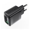 A90 GAN USB -A QC 18W tīkla lādētājs - melns