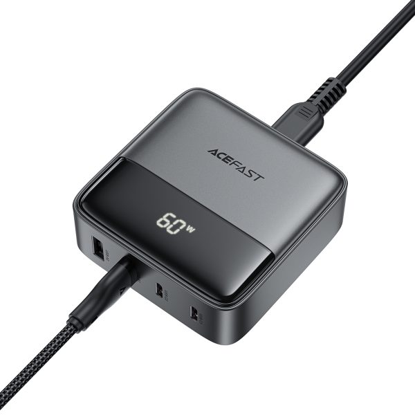 Tīkla lādētāja barošanas stacija Z6 GAN 2X USB-A 2X USB-C PD 65W-Black
