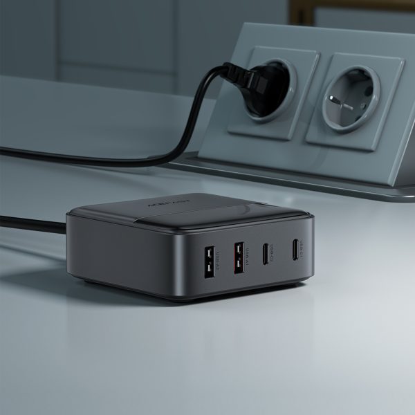 Tīkla lādētāja barošanas stacija Z6 GAN 2X USB-A 2X USB-C PD 65W-Black