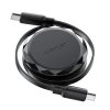 USB -C kabeļa kabelis - USB -C ripots ar 60W organizatoru - melnu