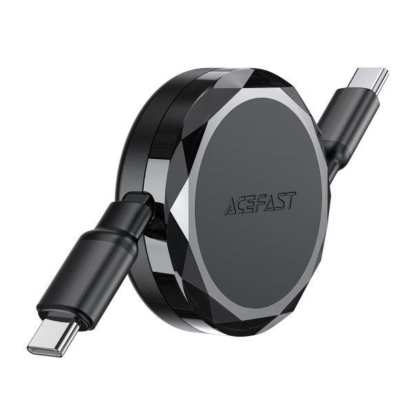USB -C kabeļa kabelis - USB -C ripots ar 60W organizatoru - melnu