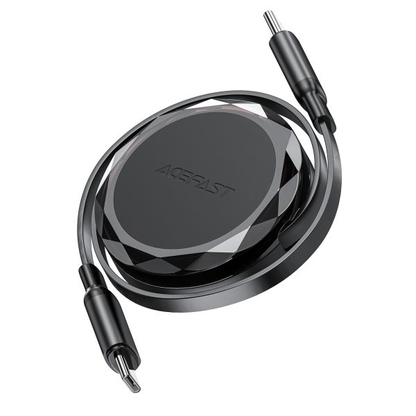 USB -C kabeļa kabelis - USB -C ripots ar 60W organizatoru - melnu