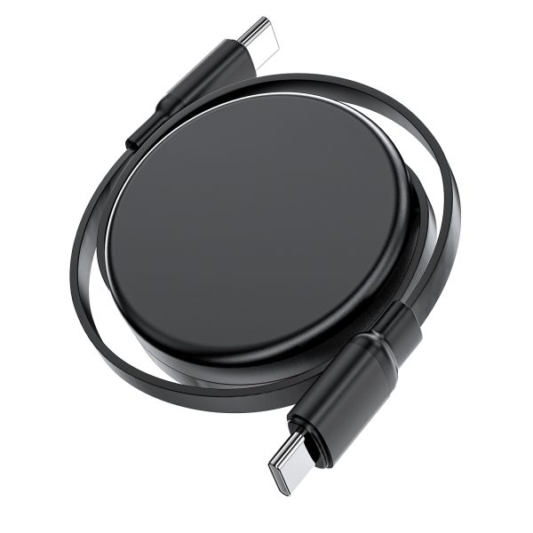 USB -C kabeļa kabelis - USB -C ripots ar 60W organizatoru - melnu