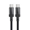 Kabelis USB -C kabelis ar neilona pinumu PD 60W 480MB/s - melns