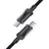 Kabelis USB -C kabelis ar neilona pinumu PD 60W 480MB/s - melns