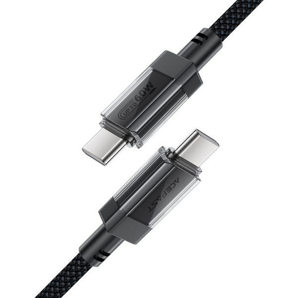 Kabelis USB -C kabelis ar neilona pinumu PD 60W 480MB/s - melns