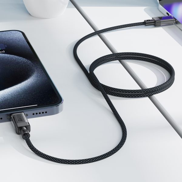 Kabelis USB -C kabelis ar neilona pinumu PD 60W 480MB/s - melns