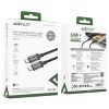 Kabelis USB -C kabelis ar neilona pinumu PD 60W 480MB/s - melns