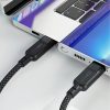 2in1 dubultā kabelis USB -C - 2x USB -C 100W 480MB/s - melns