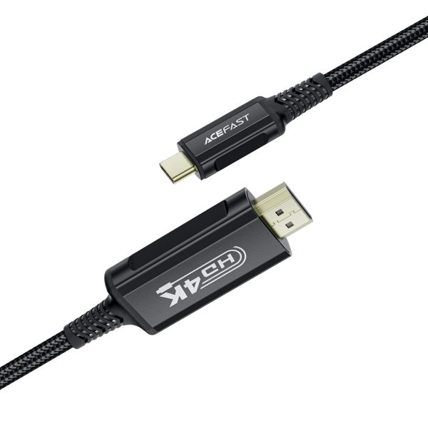 Kabeļu audio -Video USB -C - HDMI 4K 60Hz HDR 1,8m - melns